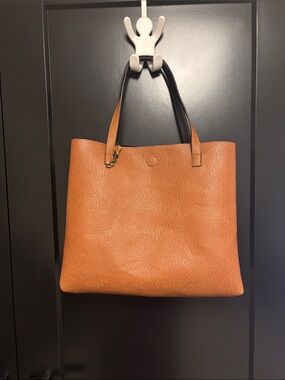 Everyday Caramel Vegan Tote with Contrast Handles